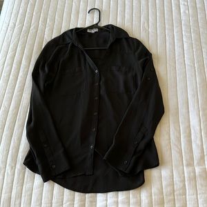 Express Black Portofino Slim Fit Button Up